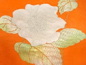 アンティーク　絽　枝花模様織り出し名古屋帯